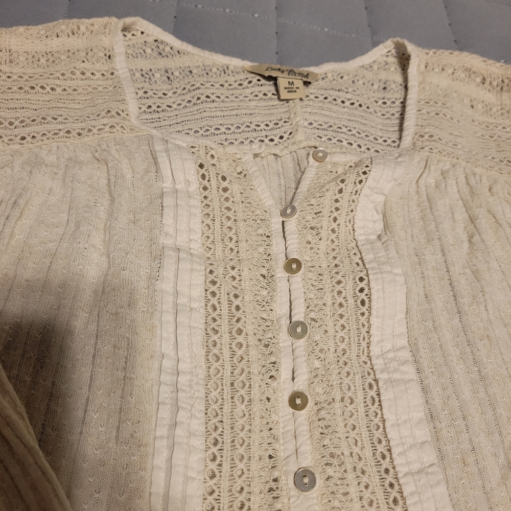 Luck Brand size Medium long sleeve top - Picture 3 of 6
